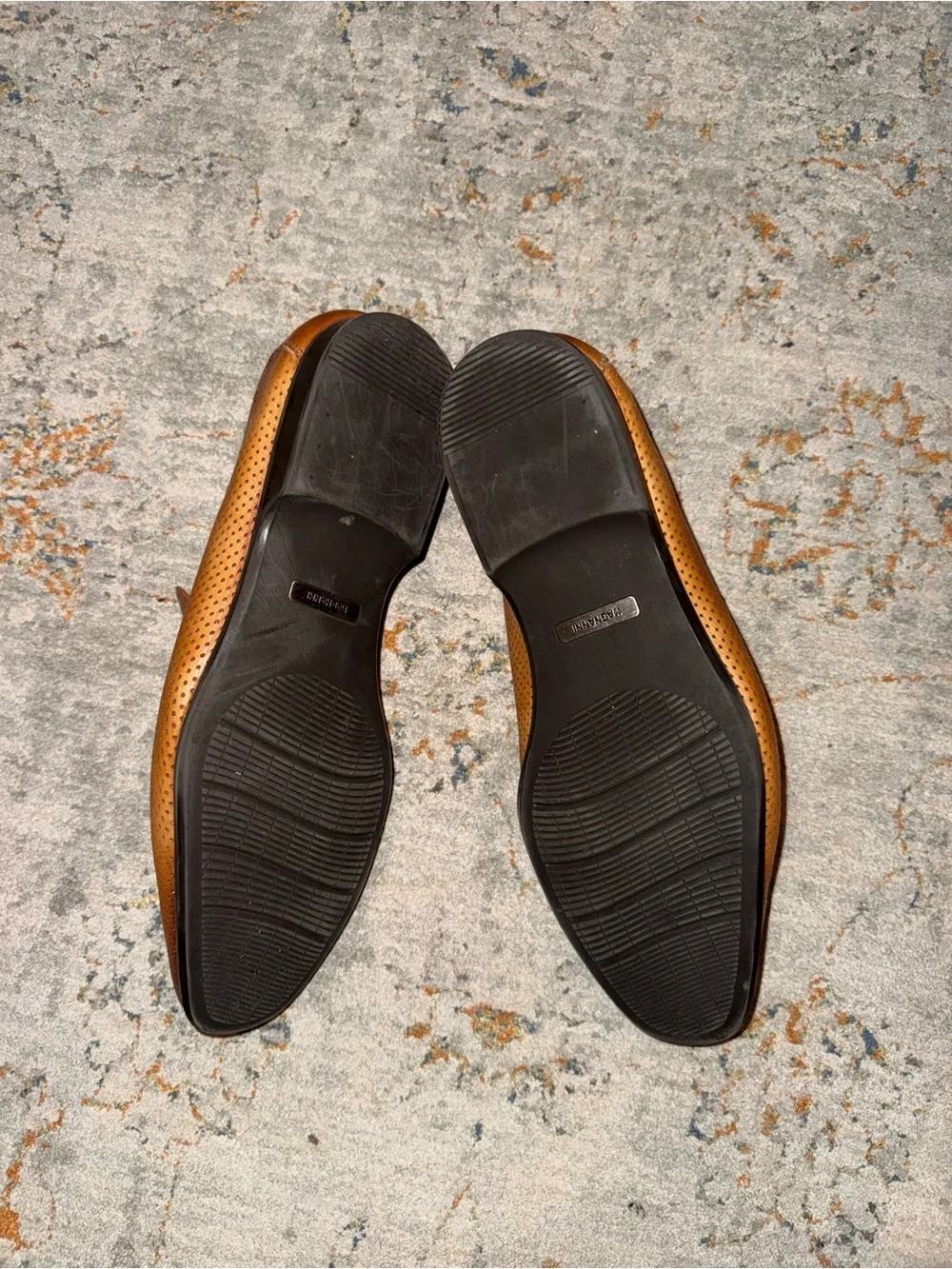Men's Tan Leather Slip-On Loafers 9 1/2 9.5 Magnanni